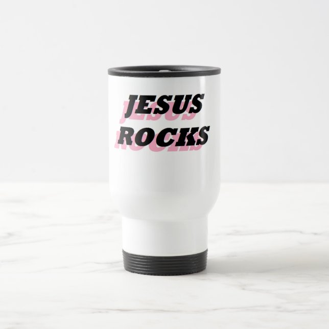 MUG DE VOYAGE JESUS ROCKS (Centre)