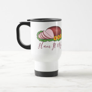 Mug De Voyage Jeu de Noël rose Noël Pâques Jambon glacé