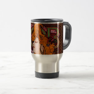 Mug De Voyage JOB d'Alphonse Mucha Art Nouveau Vintage