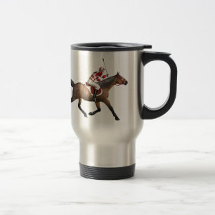 Mug De Voyage Jockey et cheval de course de chevaux