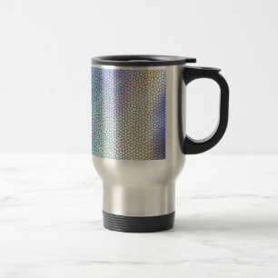Mug De Voyage Joli Aqua bleu violet pastel carrelage mosaïque