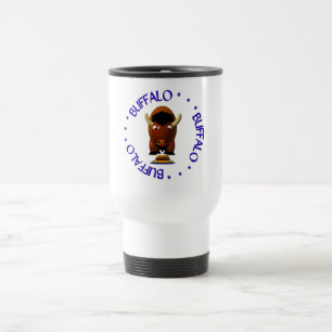 Mug De Voyage Joli buffle avec du boeuf sur Weck et des ailes de