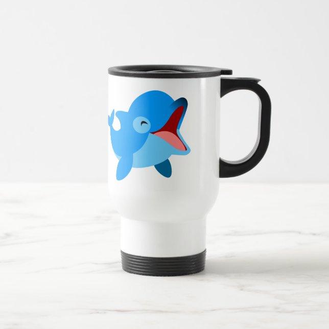 Mug De Voyage Joli Caricature Dauphin Voyage Mug (Droite)
