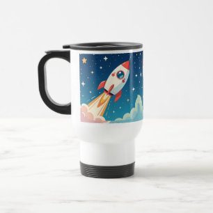 Mug De Voyage Joli fusée spatiale qui décolle