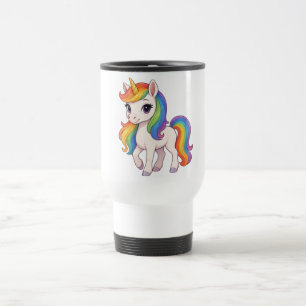 Mug De Voyage Joli licorne arc-en-ciel coloré