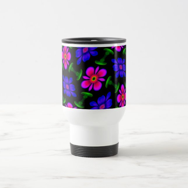 Mug De Voyage Joli Motif de fleurs roses (Centre)