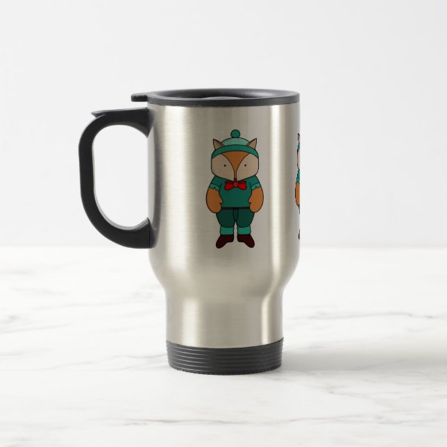 Mug De Voyage Joli renard vert (Gauche)