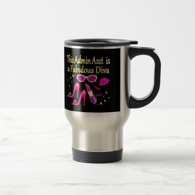 MUG DE VOYAGE JOLIE ROSE ADMIN ASST DIVA DESIGN (Droit)