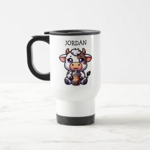 Mug De Voyage Jolie vache bébé Boire Boba Kawaii Cartoon