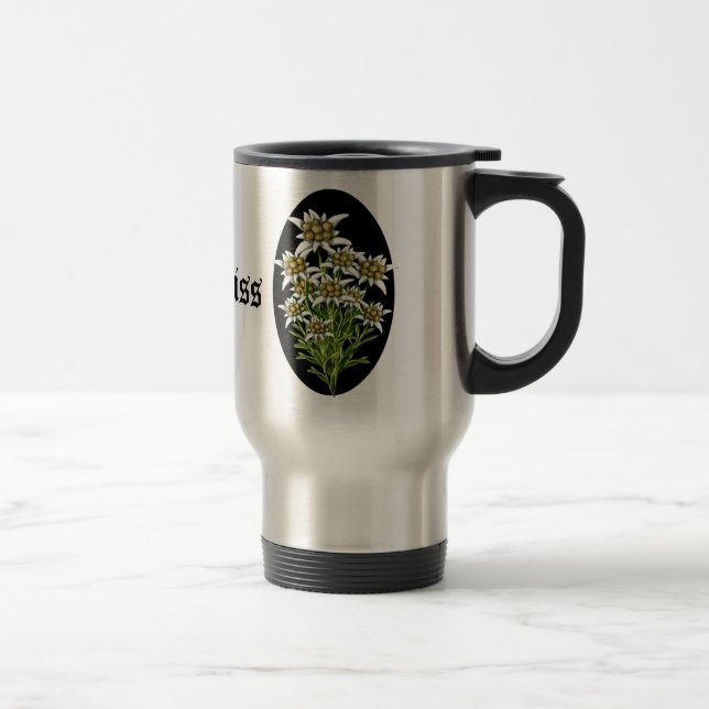 Mug De Voyage Jolies fleurs Edelweiss sur mesure (Droit)