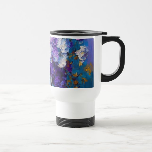 Mug De Voyage Jolies fleurs violettes Vintages (Droite)