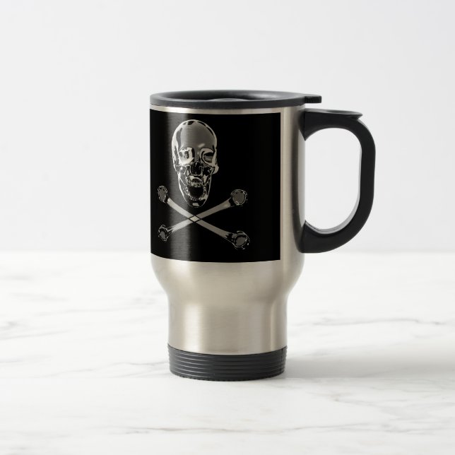Mug De Voyage Jollys rogers de pirate de chrome (Droit)