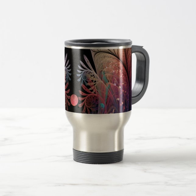 Mug De Voyage Jonglage Abstrait Art moderne Imaginaire fractal (Devant droit)