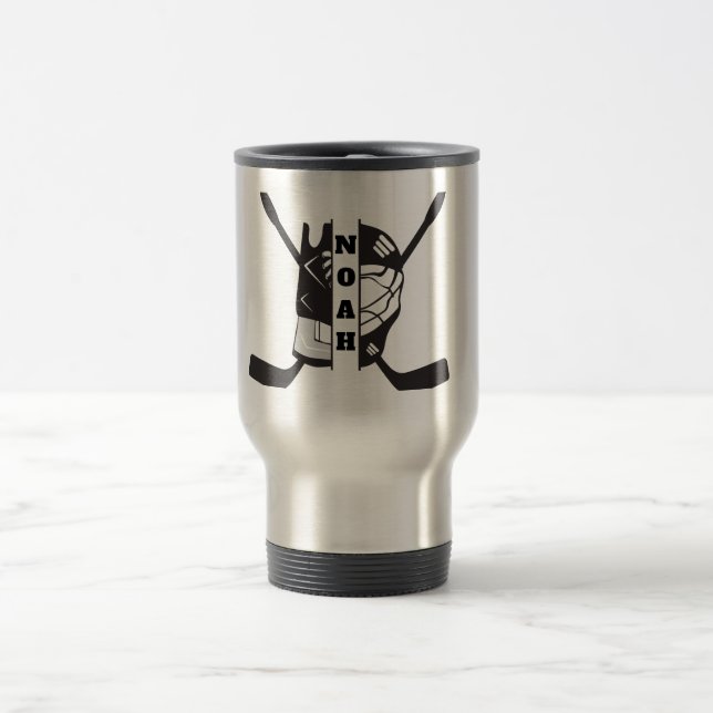 Mug De Voyage Joueur de hockey personnaliser (Centre)