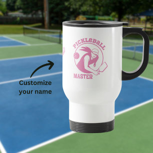 Mug De Voyage Joueur principal de Pickleball Femme Nom personnal