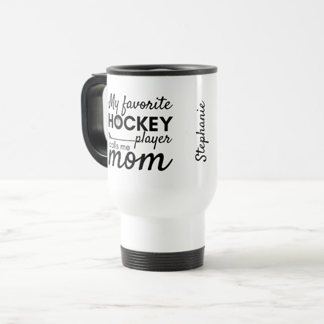 Mug De Voyage Joueuse favorite de la mère de hockey sur gazon (Devant gauche)