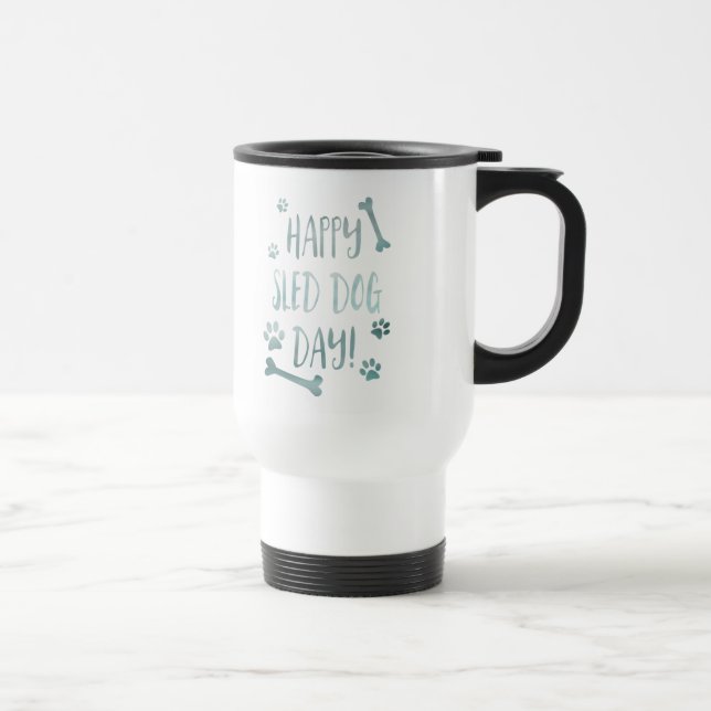 Mug De Voyage jour de chien de traîneau (Droite)