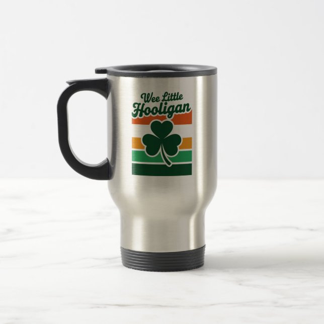 Mug De Voyage Jour de la Saint-Patrick Petit Hooligan Drôle  (Gauche)