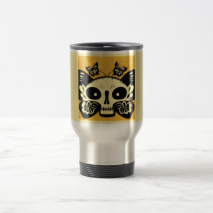 Mug De Voyage Jour des papillons morts Woodcut 1