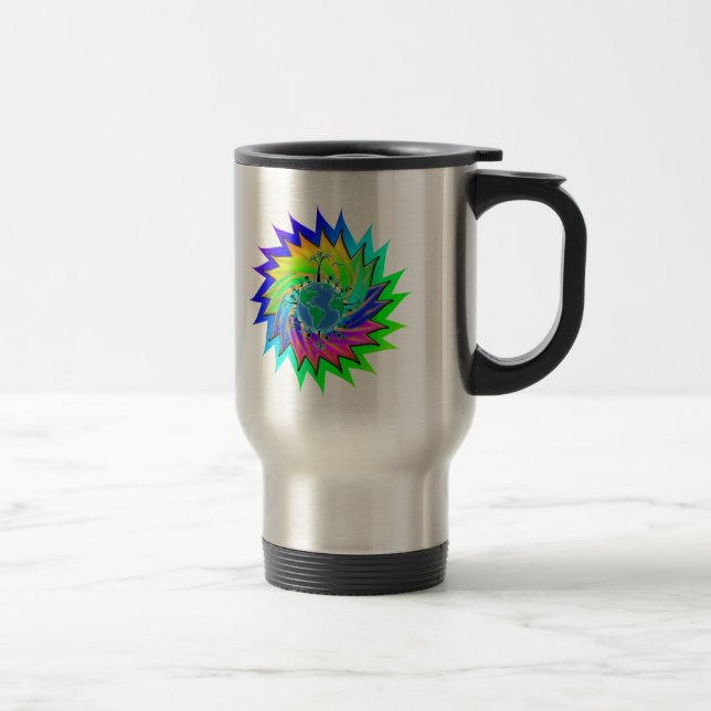 Mug De Voyage Jour des terres ~ Sunburst (Droit)