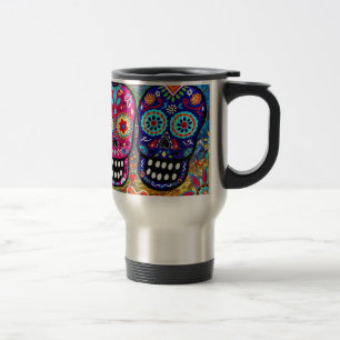 Mug De Voyage Jour des têtes mortes de crâne