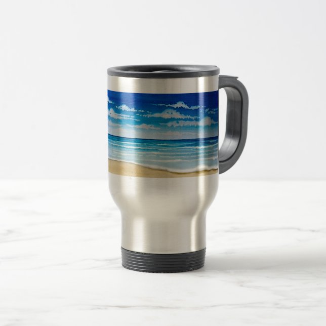 Mug De Voyage Journée à la plage (Devant droit)