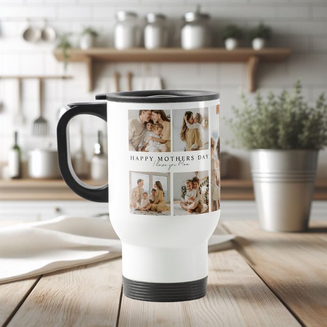 Mug De Voyage Joyeuse photo de la fête des mères | Je t'aime mam (Créateur téléchargé)