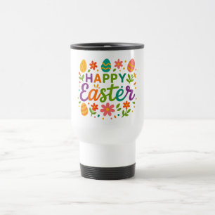 Mug De Voyage Joyeuses Pâques colorées
