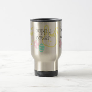 Mug De Voyage joyeuses pâques vacances œufs pastel lapin