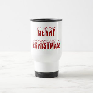 Mug De Voyage Joyeuses Polices de chapeau de neige de Noël