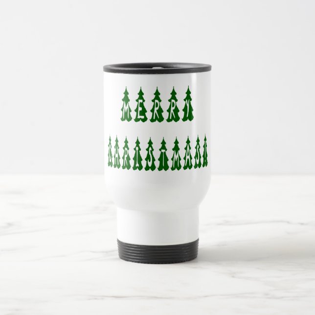 Mug De Voyage Joyeux arbre de Noël Police (Centre)