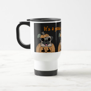 Mug De Voyage Joyeux Carlin d'Halloween dans Jack O'Lantern