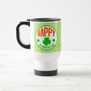 Mug De Voyage Joyeux design circulaire de la Saint-Patrick