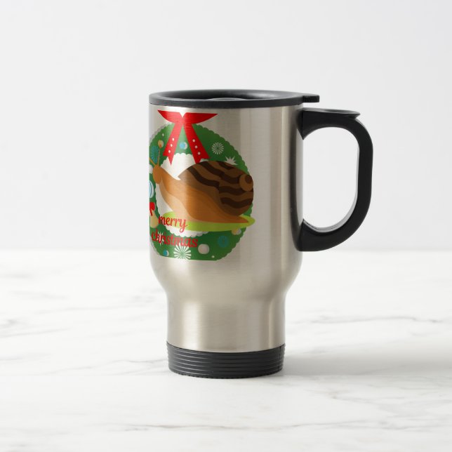 Mug De Voyage joyeux escargot de noël (Droit)