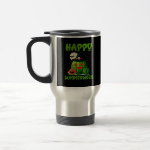 Mug De Voyage Joyeux été pastèque Jack-O-Lantern