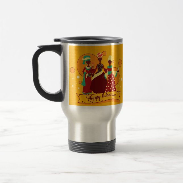 Mug De Voyage Joyeux Kwanzaa 3 Dames Jaunes (Gauche)