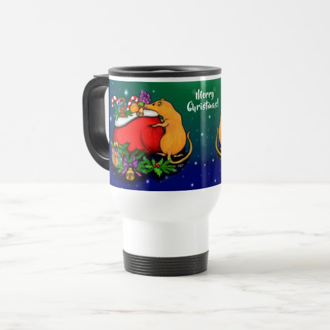 Mug De Voyage Joyeux Noël avec Rat Prince (Devant gauche)