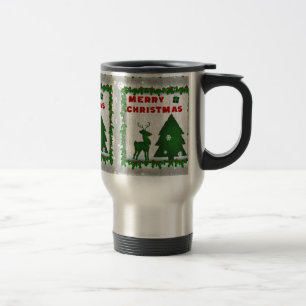 Mug De Voyage Joyeux Noël avec rennes et houx