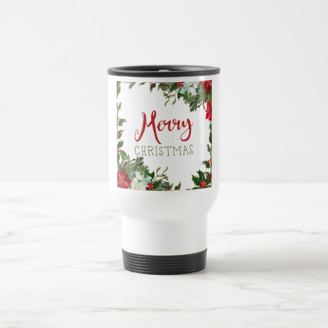 Mug De Voyage Joyeux Noël de verdure (Centre)