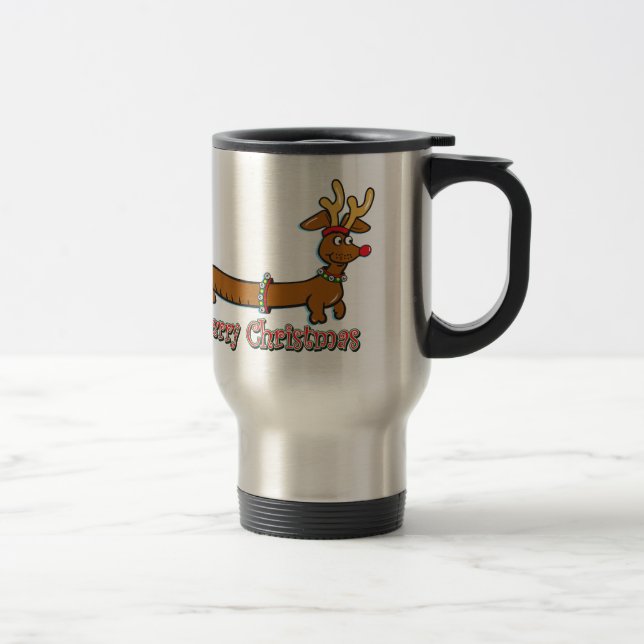 Mug De Voyage Joyeux Noël Doxie (Droit)