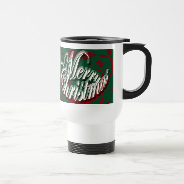 Mug De Voyage Joyeux Noël en Mug Voyage Vert (Droite)