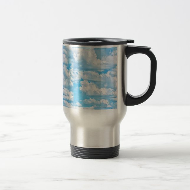 Mug De Voyage Joyeux nuages ensoleillés Paysage Arrière - plan (Droit)