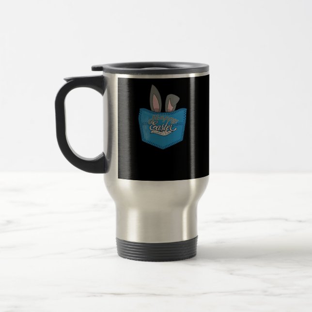 Mug De Voyage Joyeux Pop Pâques Peeking Bunny (Gauche)