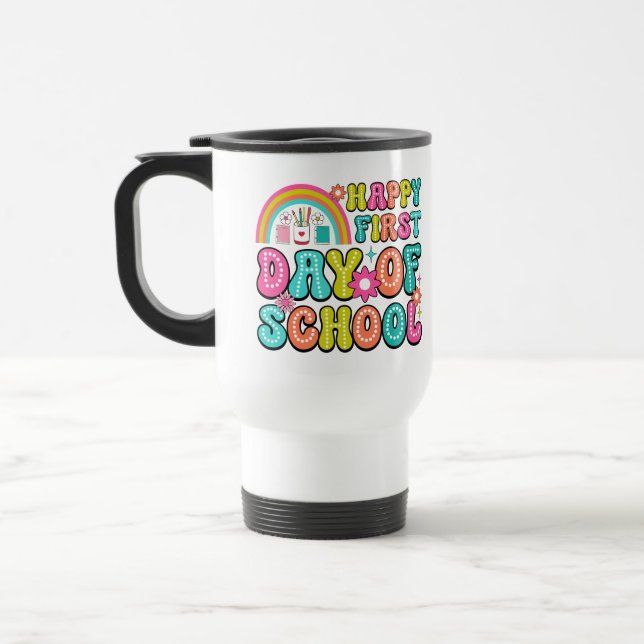 Mug De Voyage Joyeux Premier Jour d'École – Idée Parfaite pour l (Gauche)
