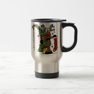 Mug De Voyage Joyeux rennes de Noël