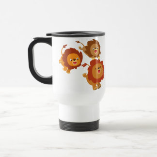 Mug De Voyage Joyeux trio de mignonnes caricatures Lions Commute
