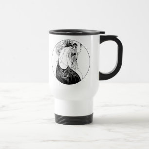 Mug De Voyage Jupe Peacock Beardsley Art Nouveau