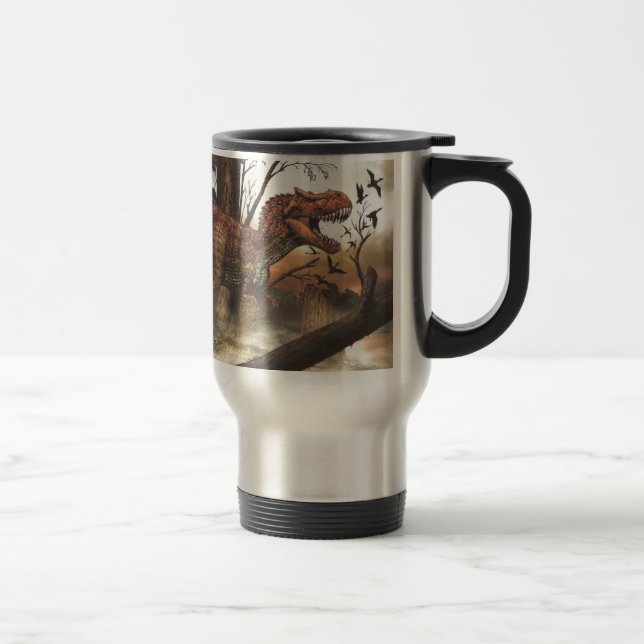 Mug De Voyage Jurassic Journey : Dinosaure dans son habitat natu (Droit)