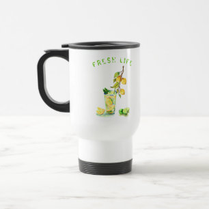 Mug De Voyage Jus de citron frais cool Boire de citronnelle