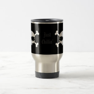 Mug De Voyage Juste crânes de Chillin avec des lunettes de